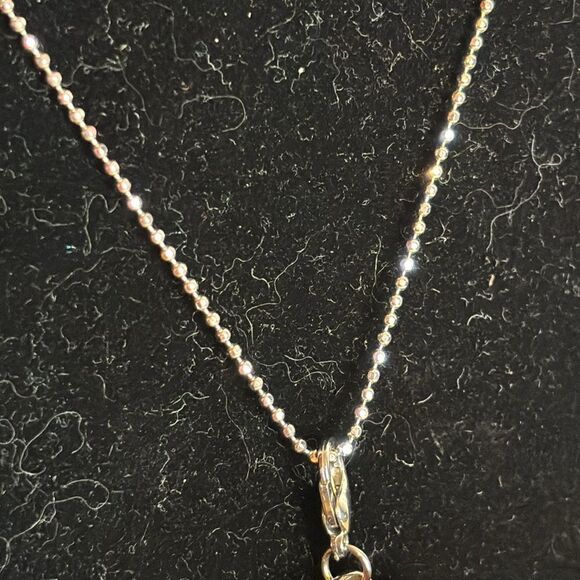 Silver Tone Red/Orange Enamel Heart Locket Storage Clip On Charm Necklace 15” - Picture 3 of 5